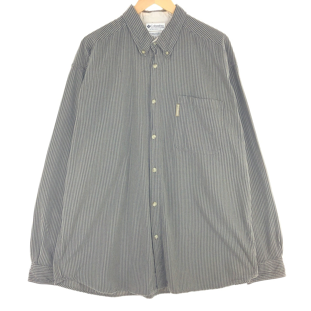 90'S ~ Columbia Long Sleeve Button Down Check Shirt Men's XXL Vintage / eaa454295
