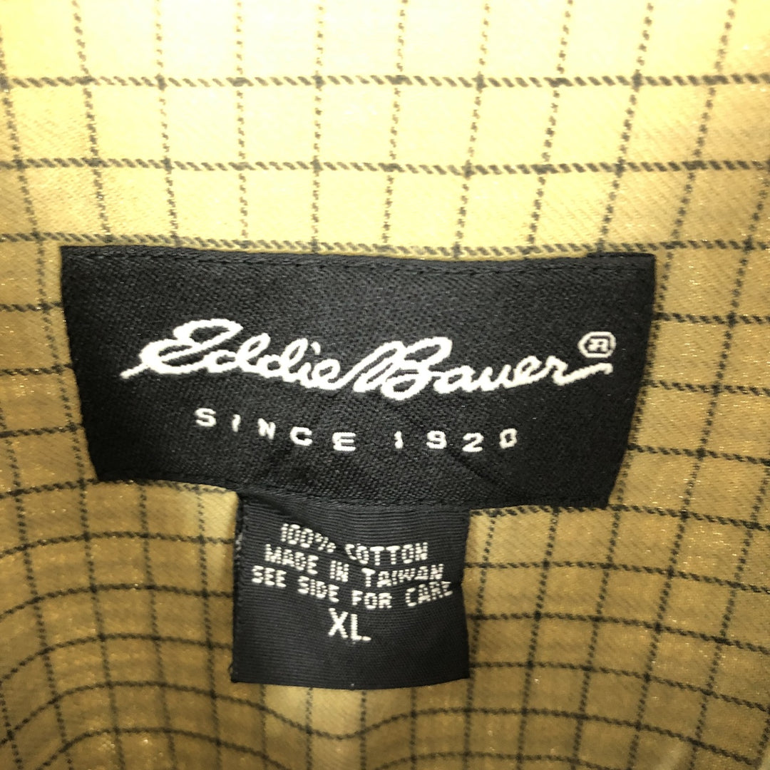 Eddie Bauer Long Sleeve Button Down Check Shirt Men's XL /eaa454297