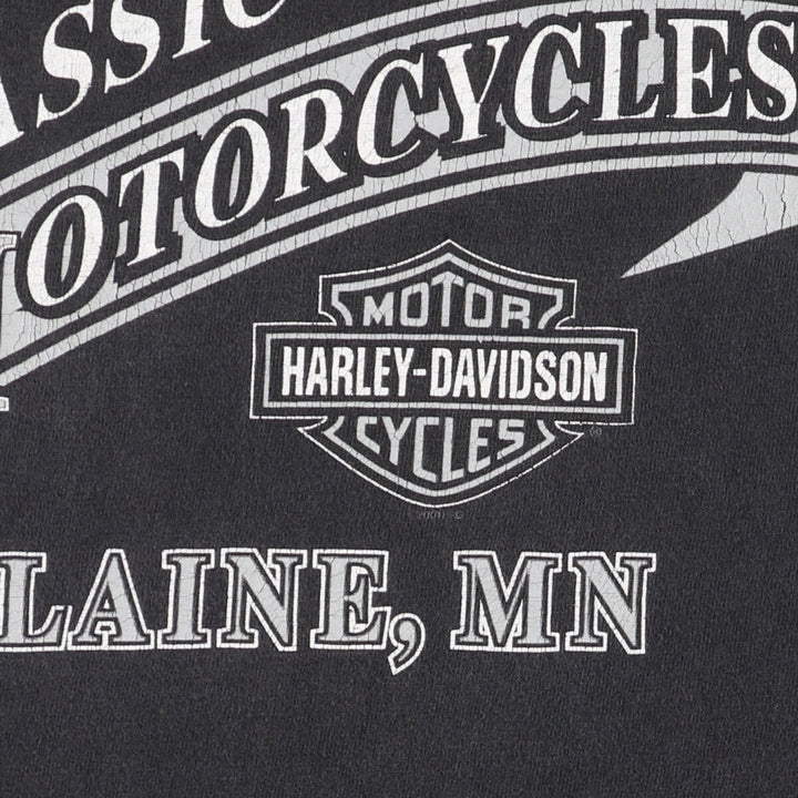 00'S Harley-Davidson Motorcycle Bike T-shirt Made in USA Men's XL /eaa454302