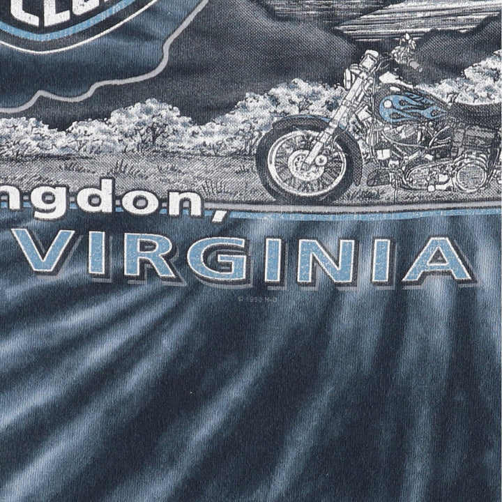 90'S Harley-Davidson Tie-dye Pattern Motorcycle Bike T-shirt Made in USA Men's L Vintage /eaa454316