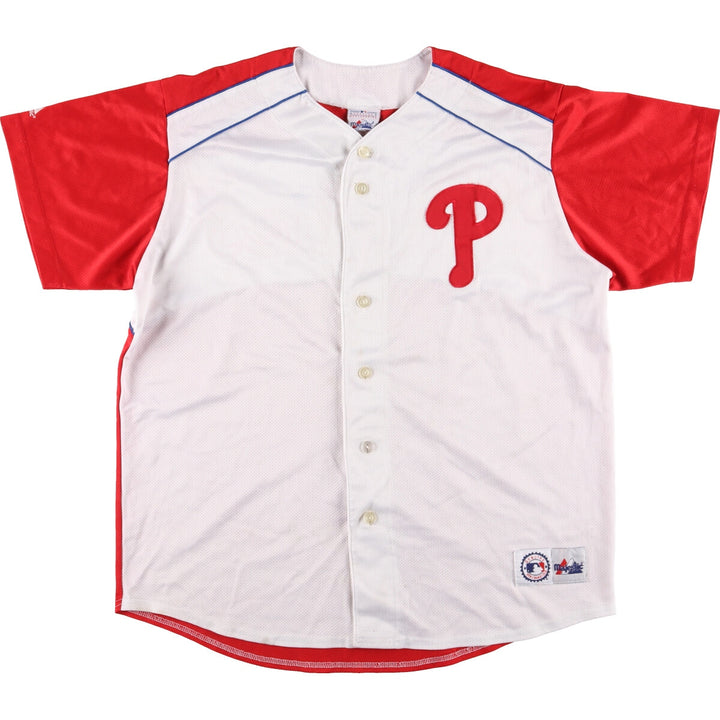 Majestic MLB Philadelphia Phillies Mesh Replica Game Shirt Baseball Shirt Men's XL /eaa454325