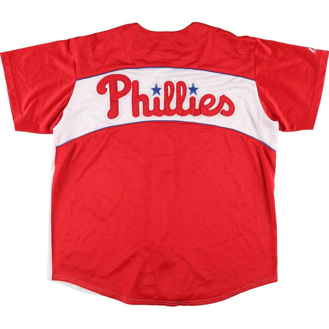 Majestic MLB Philadelphia Phillies Mesh Replica Game Shirt Baseball Shirt Men's XL /eaa454325