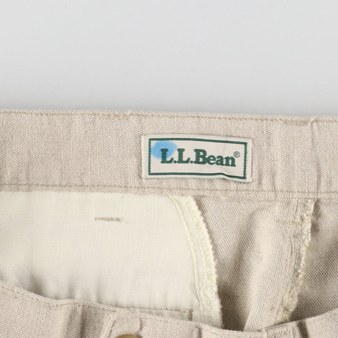 80'S LLBean Two-pleat Linen Pants Slacks Men's W34 Vintage /eaa454464