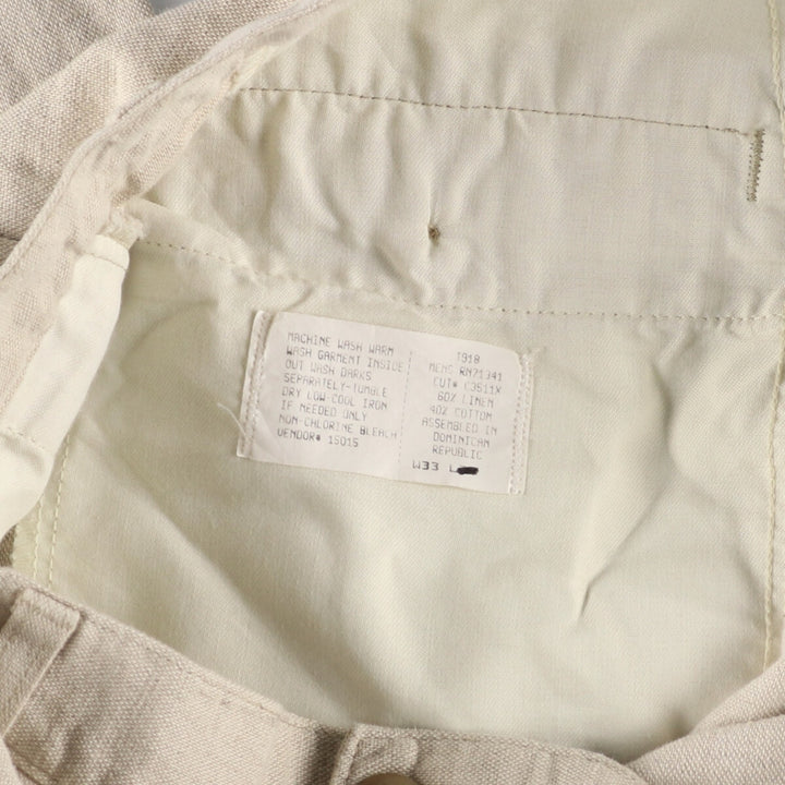 80'S LLBean Two-pleat Linen Pants Slacks Men's W34 Vintage /eaa454464