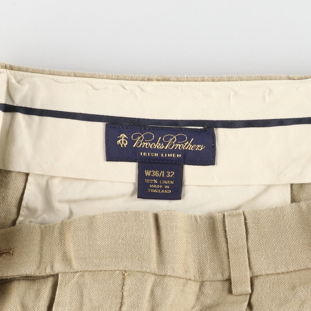 Brooks Brothers Two-pleat Linen Pants Slacks Men's W35 / eaa454487