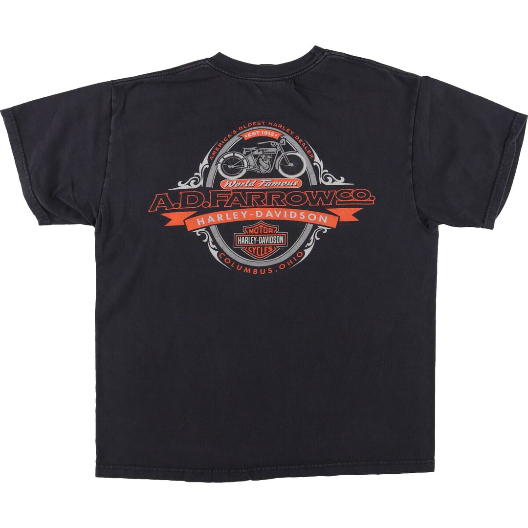 00'S Harley-Davidson Motorcycle Bike T-shirt Made in USA Men's L /eaa454506