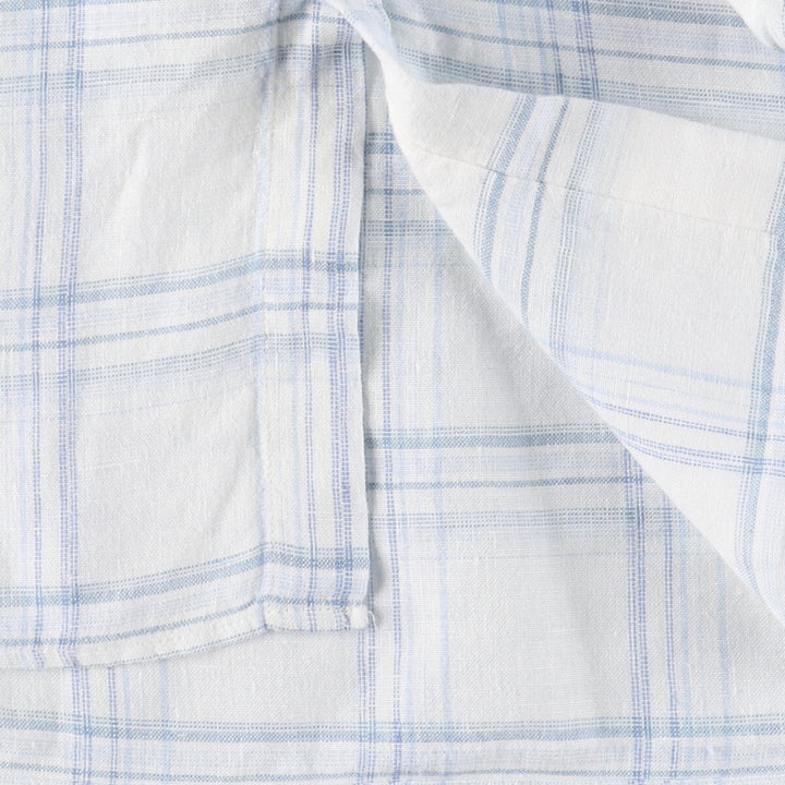 GAP Check Pattern Short Sleeve Linen Shirt Men's S /eaa454681