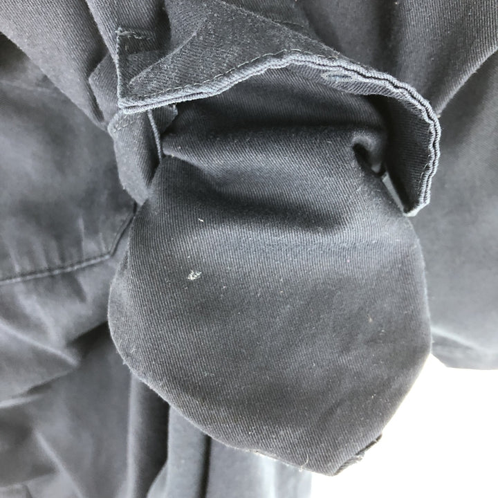 Dickies Short Sleeve Work Shirt, Men's L polyester navy blue type Vintage Second Hand