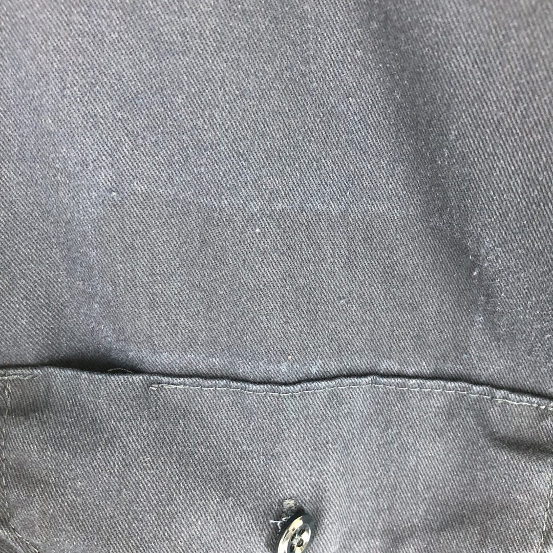 Dickies Short Sleeve Work Shirt, Men's L polyester navy blue type Vintage Second Hand