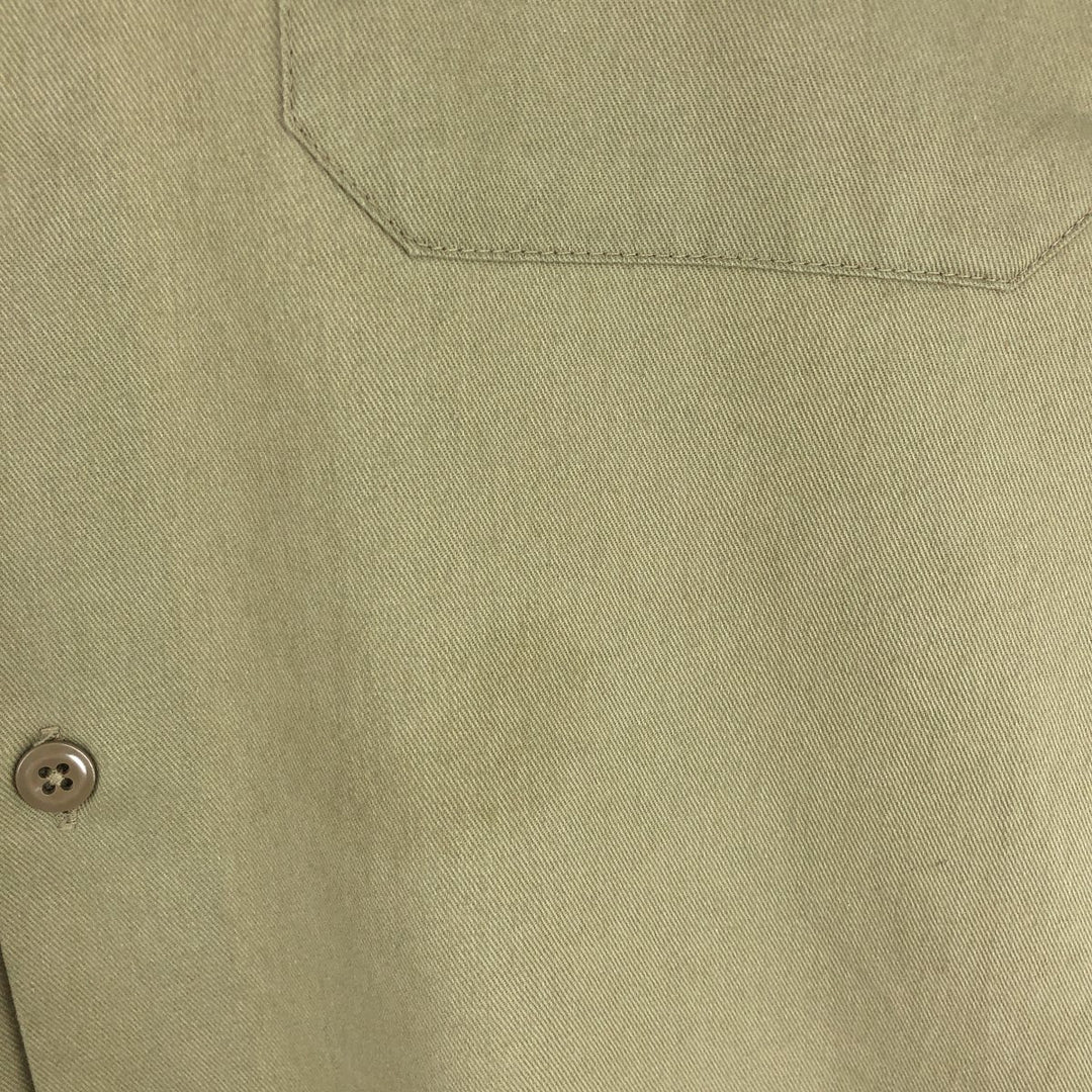 Dickies Short Sleeve Work Shirt, Men's L polyester brown type Vintage Second Hand