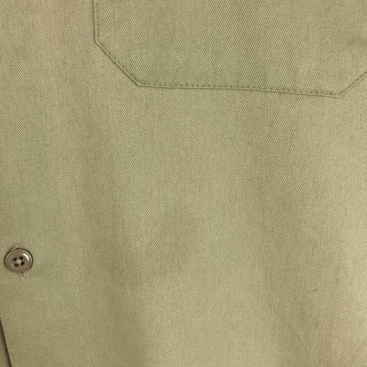 Dickies Short Sleeve Work Shirt, Men's L polyester brown type Vintage Second Hand