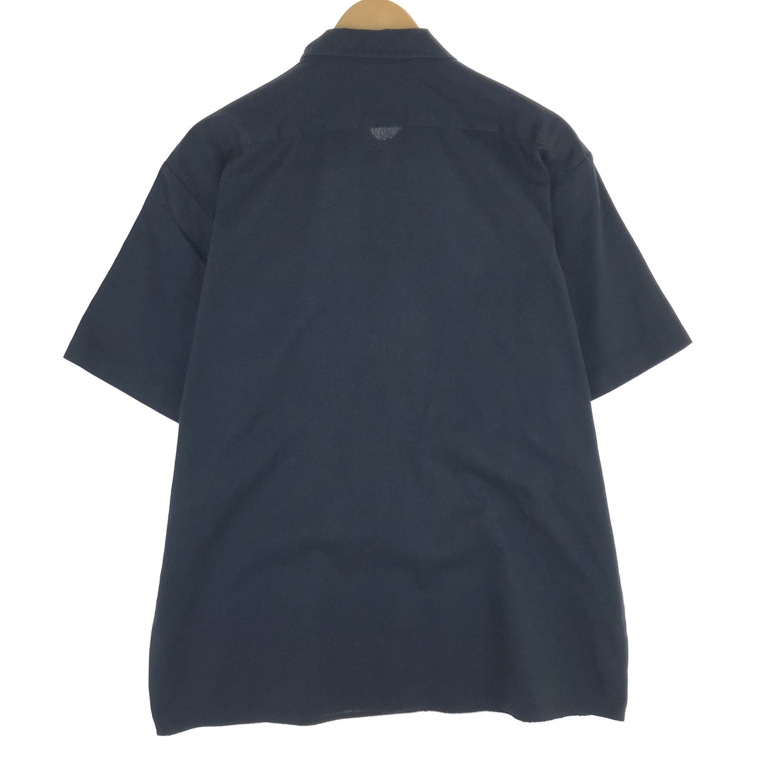 Dickies Short Sleeve Work Shirt, Men's XL polyester black type Vintage Second Hand