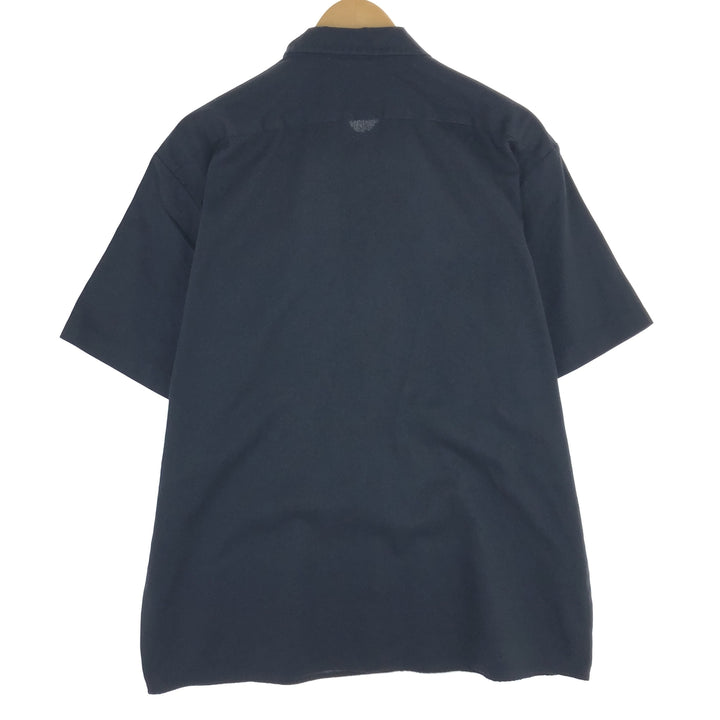Dickies Short Sleeve Work Shirt, Men's XL polyester black type Vintage Second Hand