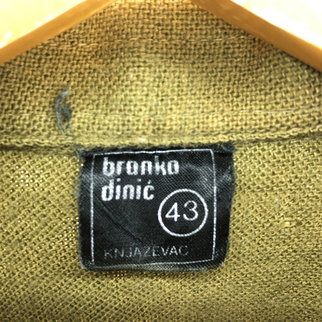 60s~ BRONKO DINIC Long Sleeve Button Down Shirt Box Shirt Men's L Vintage /eaa454702