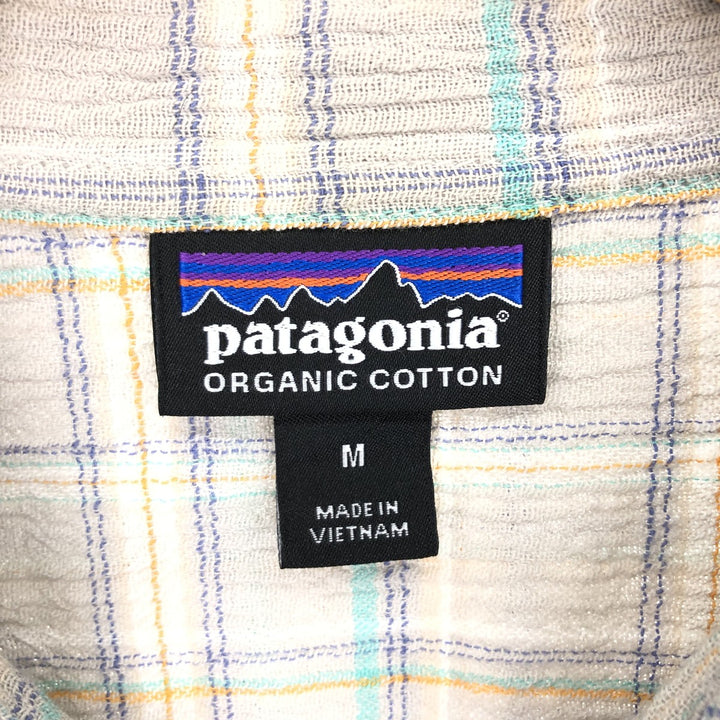 Patagonia 52921 Willow Crepe Short Sleeve Cotton Check Shirt Men's M /eaa454704