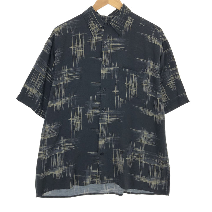 GEGRGE All-over print short-sleeve rayon shirt, men's L /eaa454713