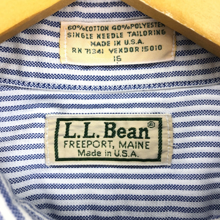 70'S LLBean Long Sleeve Button Down Striped Shirt Made in USA Men's L Vintage /eaa454714