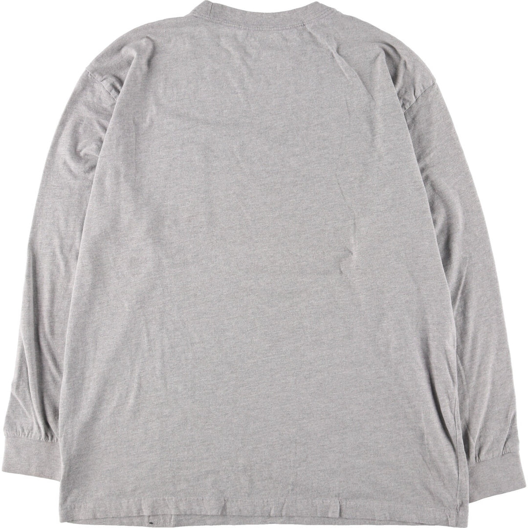 Dickies Plain Pocket Long T-Shirt, Men's XL cotton gray type Vintage Second Hand