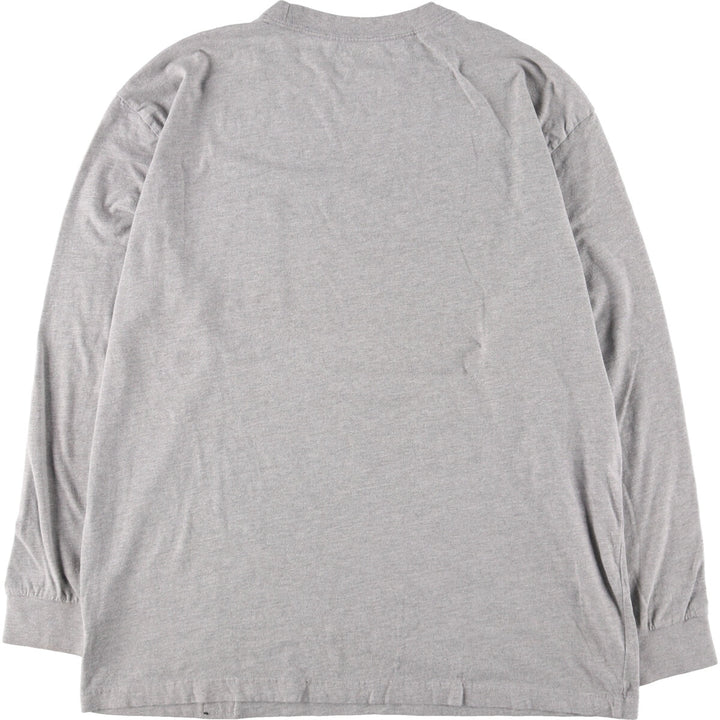 Dickies Plain Pocket Long T-Shirt, Men's XL cotton gray type Vintage Second Hand