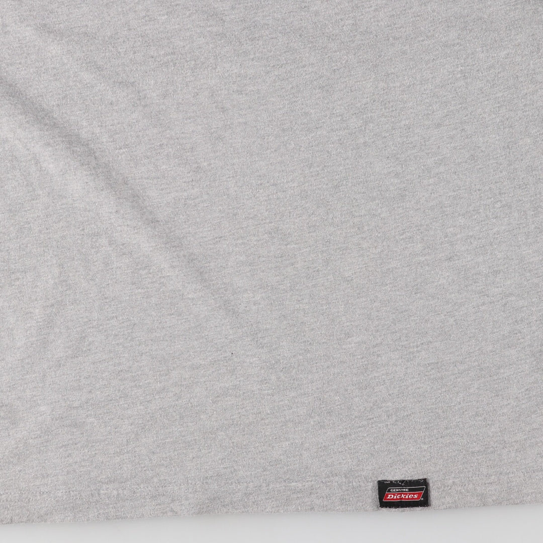 Dickies Plain Pocket Long T-Shirt, Men's XL cotton gray type Vintage Second Hand
