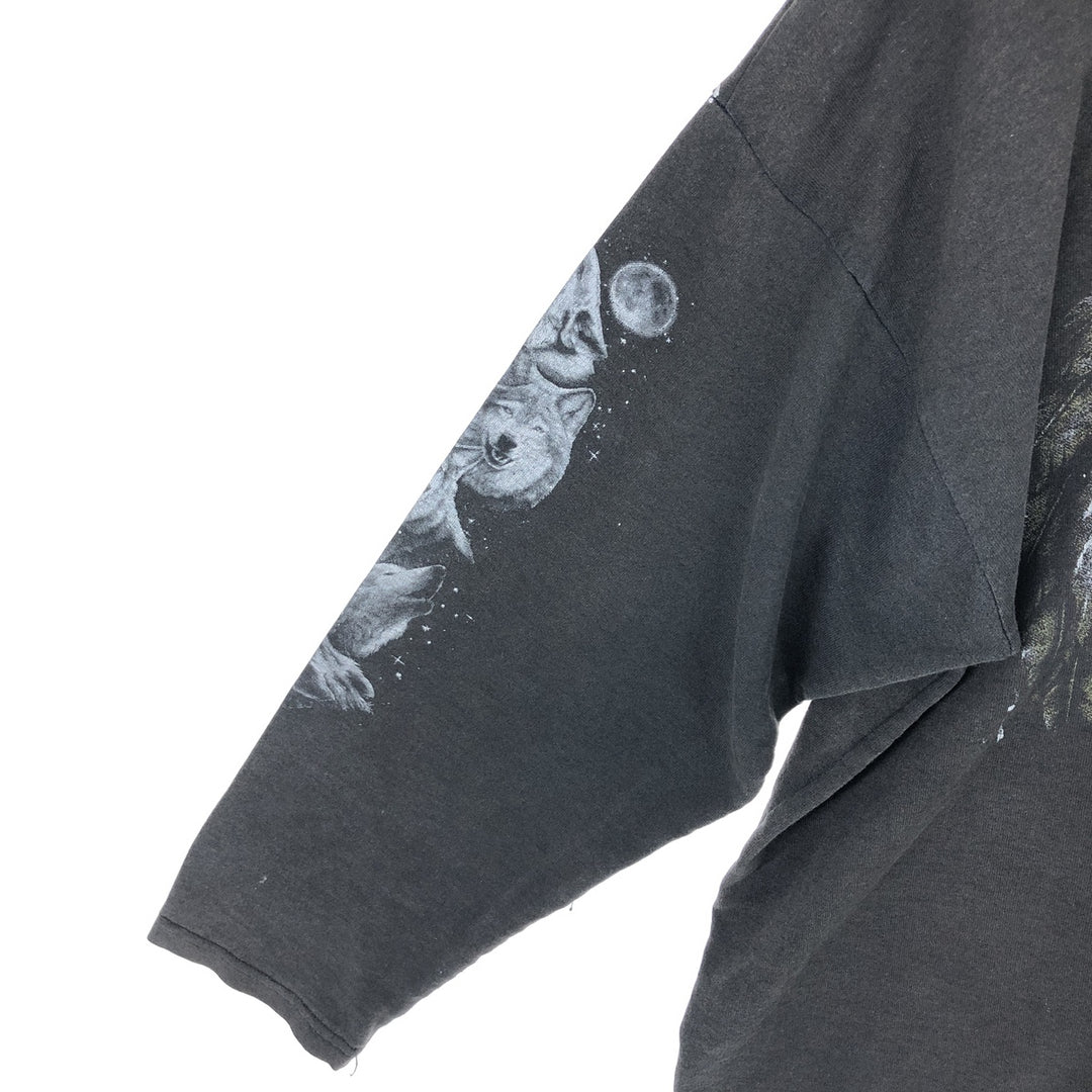 Eagle Pattern Wolf Pattern Long T-shirt Long T Men's M /eaa454807