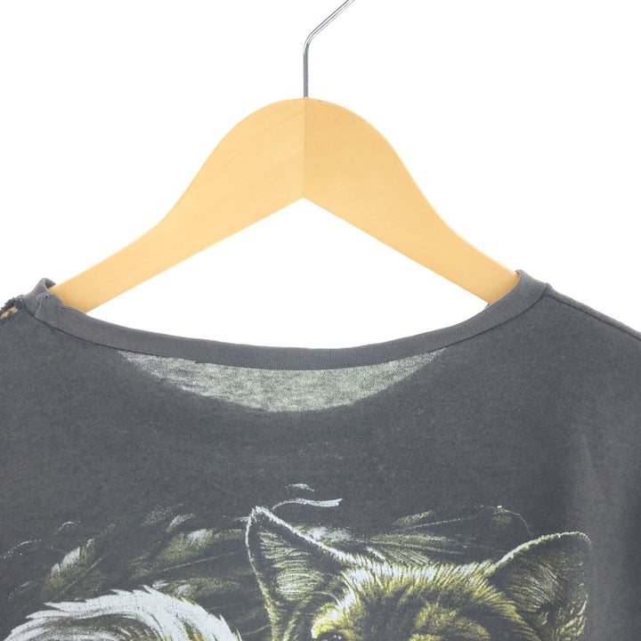 Eagle Pattern Wolf Pattern Long T-shirt Long T Men's M /eaa454807