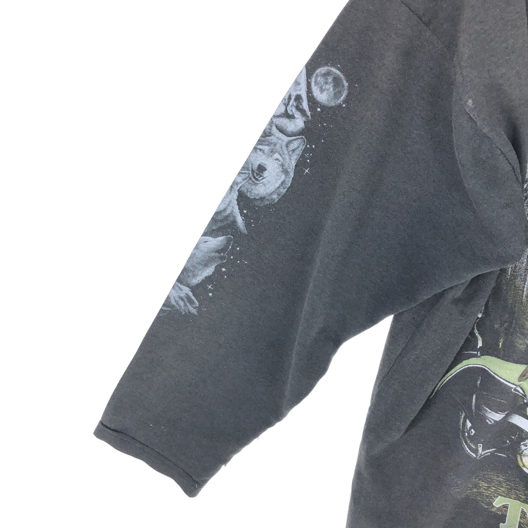 Eagle Pattern Wolf Pattern Long T-shirt Long T Men's M /eaa454807