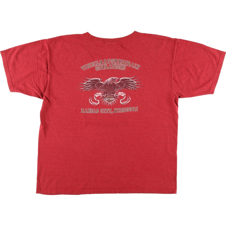 00'S Harley-Davidson Eagle Pattern Motorcycle Bike T-shirt Made in USA Men's XL /eaa454852