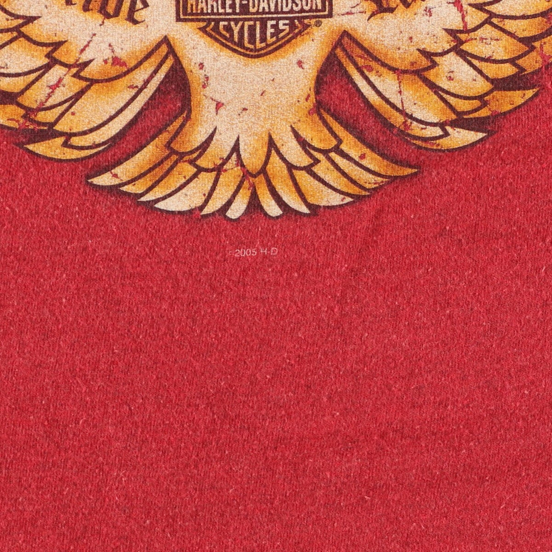 00'S Harley-Davidson Eagle Pattern Motorcycle Bike T-shirt Made in USA Men's XL /eaa454852