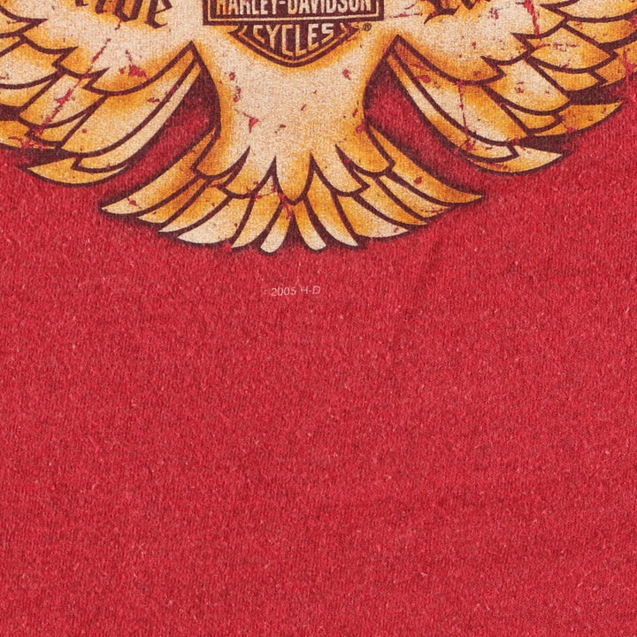 00'S Harley-Davidson Eagle Pattern Motorcycle Bike T-shirt Made in USA Men's XL /eaa454852