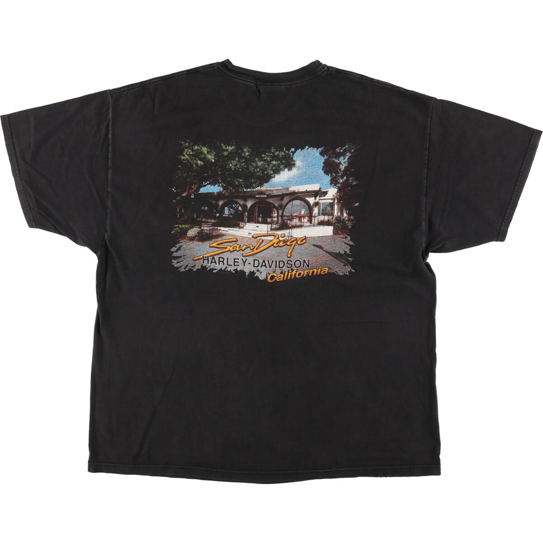 00'S Harley-Davidson Hanes Motorcycle Bike T-shirt Made in USA Men's XXL /eaa454854