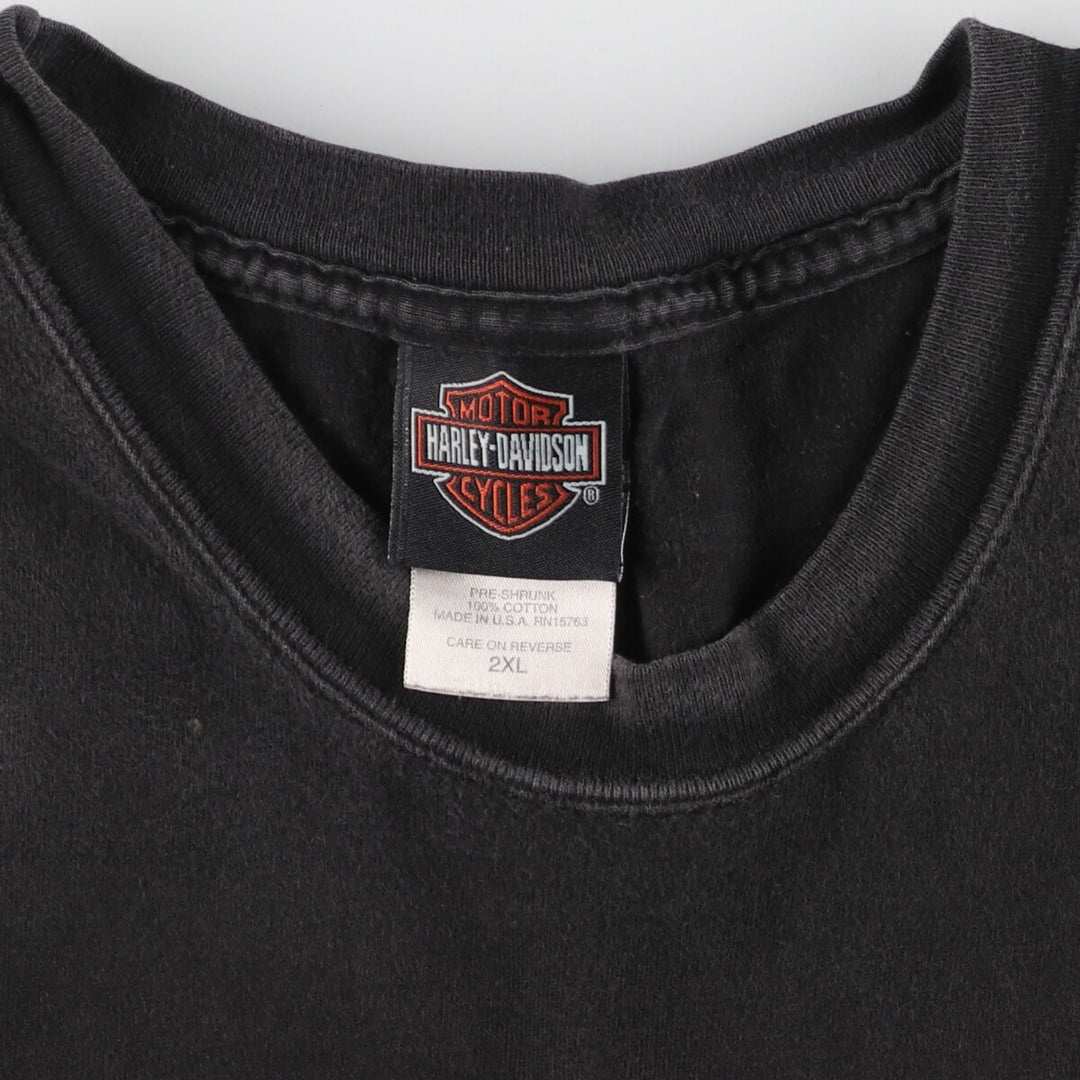 00'S Harley-Davidson Hanes Motorcycle Bike T-shirt Made in USA Men's XXL /eaa454854