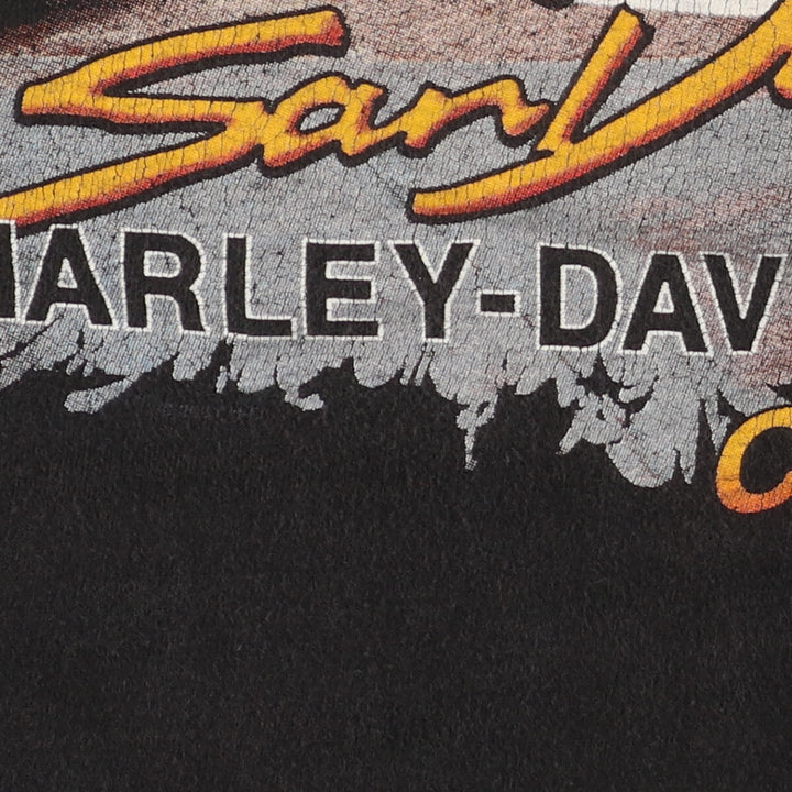 00'S Harley-Davidson Hanes Motorcycle Bike T-shirt Made in USA Men's XXL /eaa454854