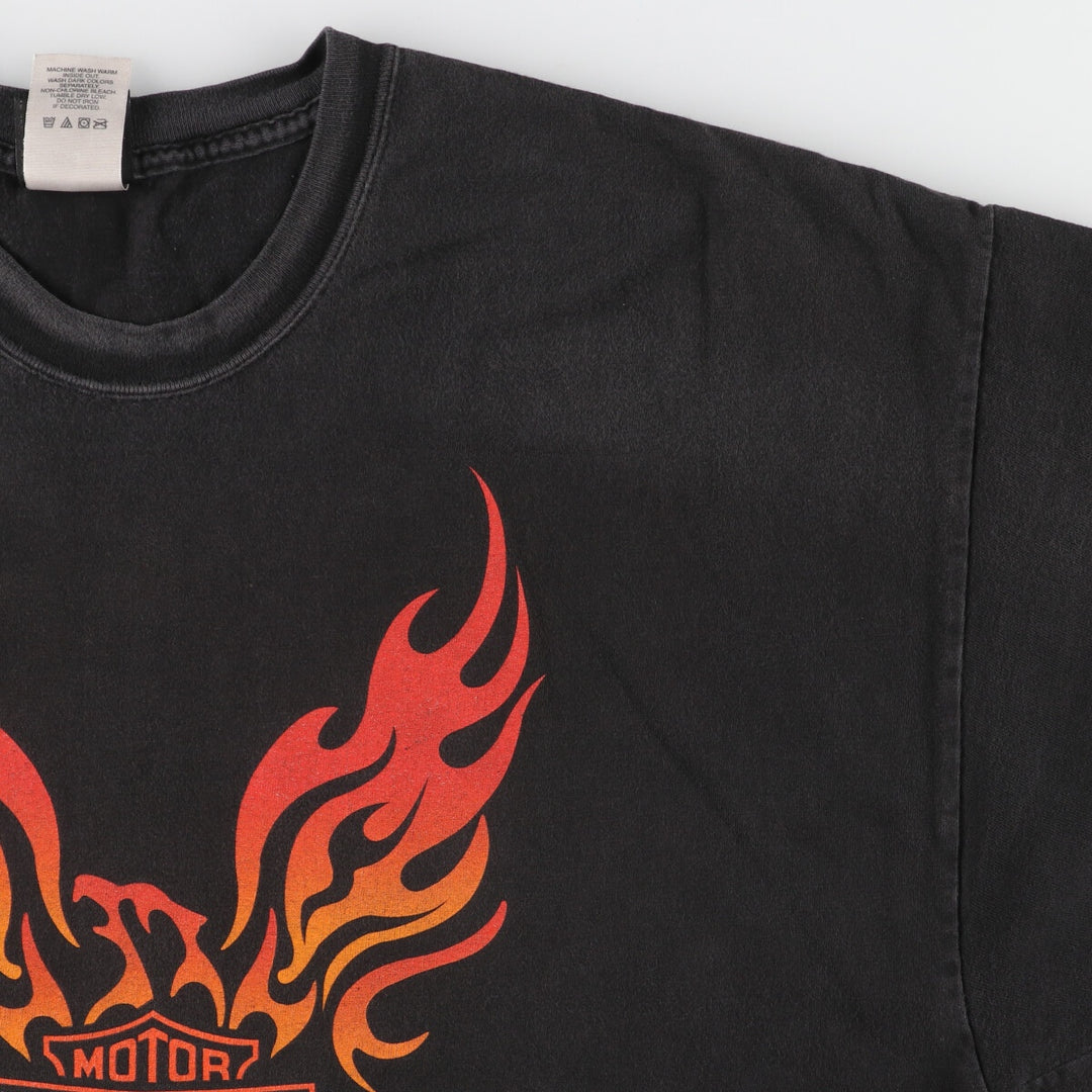 00'S Harley-Davidson Hanes Motorcycle Bike T-shirt Made in USA Men's XXL /eaa454854