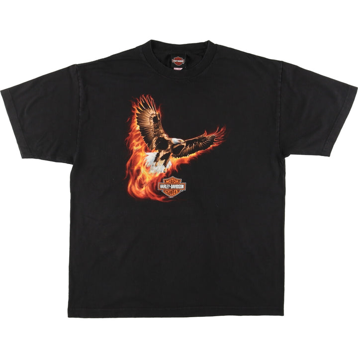 Harley-Davidson Eagle Pattern Wolf Pattern Motorcycle Bike T-shirt Men's XL /eaa454855