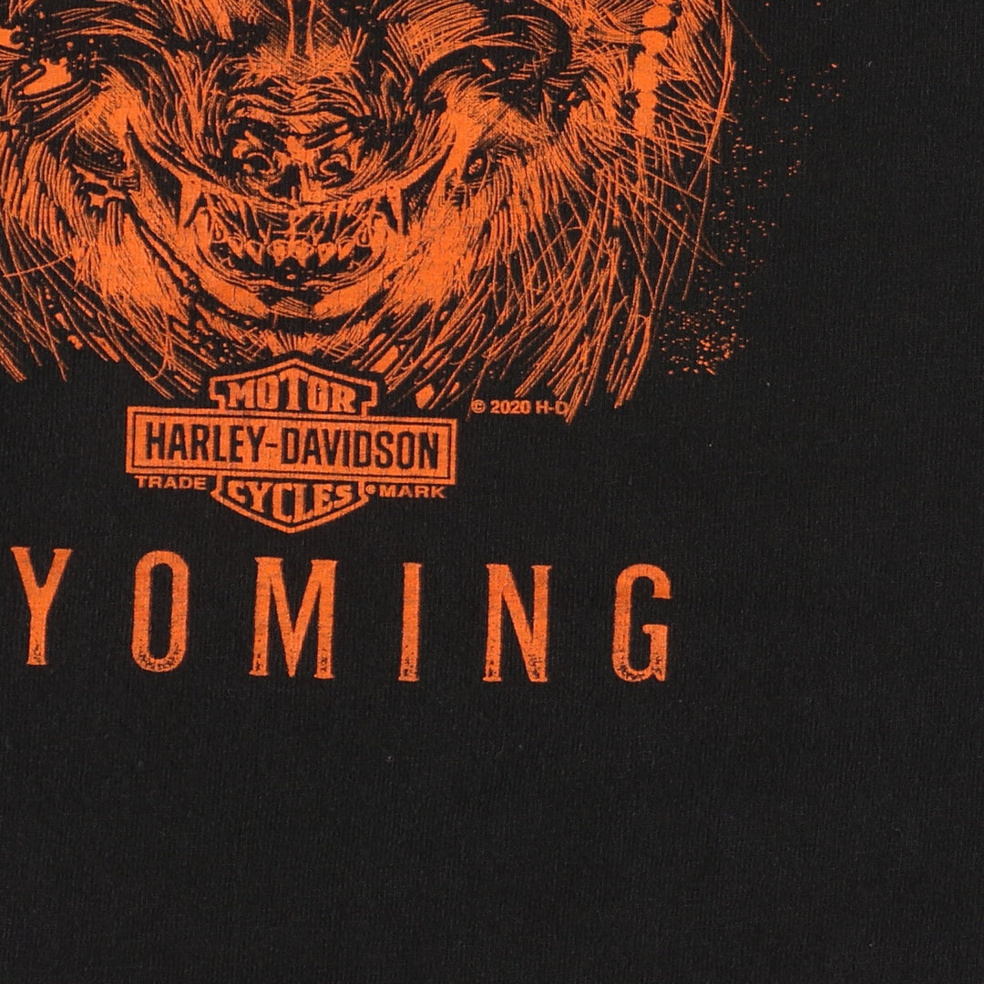 Harley-Davidson Eagle Pattern Wolf Pattern Motorcycle Bike T-shirt Men's XL /eaa454855