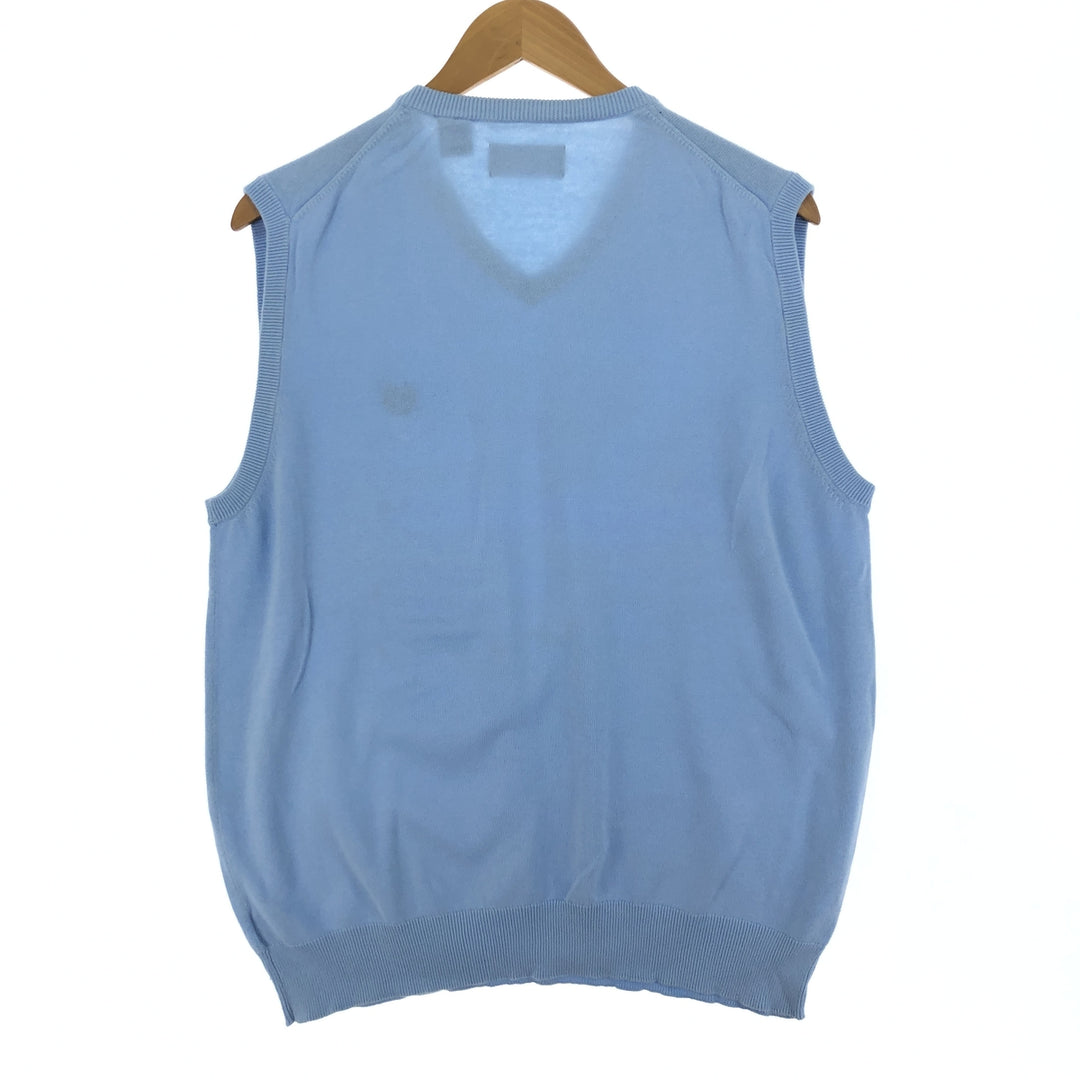 CHAPS V-neck cotton knit vest, men's M /eaa454946