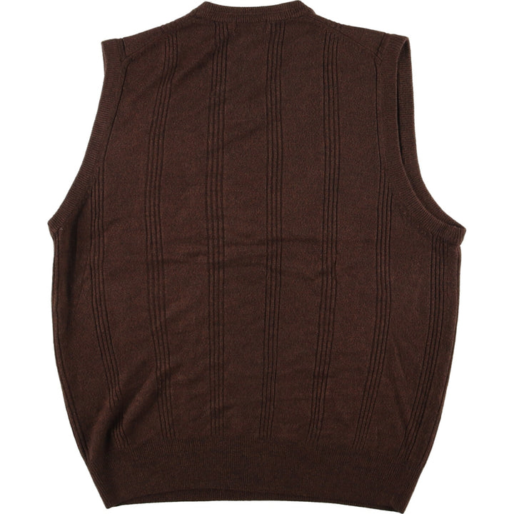 DOCKERS V-neck acrylic knit vest, men's L /eaa454953