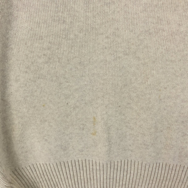 00'S Tommy Hilfiger V-neck cotton knit vest XL cotton ivory Vintage Second Hand