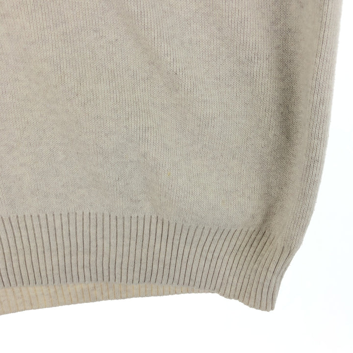 00'S Tommy Hilfiger V-neck cotton knit vest XL cotton ivory Vintage Second Hand