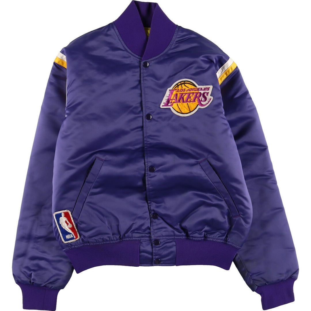 90'S Starter NBA Los Angeles Lakers Padded Nylon Stadium Jacket Made in USA Men's M Size Vintage /eaa454985