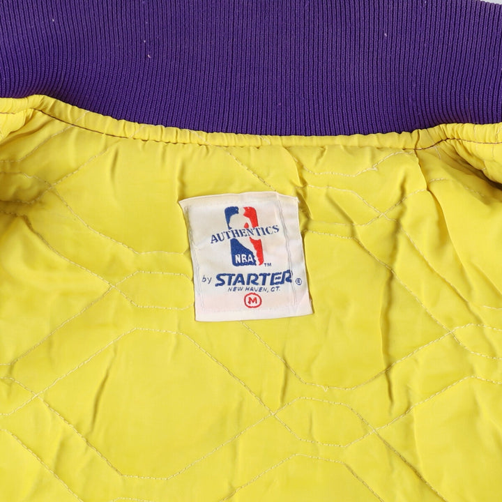 90'S Starter NBA Los Angeles Lakers Padded Nylon Stadium Jacket Made in USA Men's M Size Vintage /eaa454985