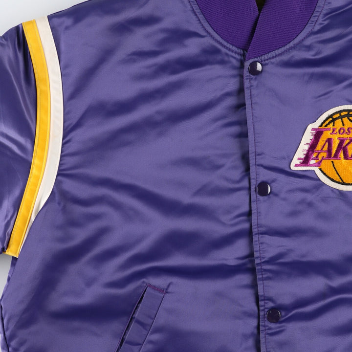 90'S Starter NBA Los Angeles Lakers Padded Nylon Stadium Jacket Made in USA Men's M Size Vintage /eaa454985