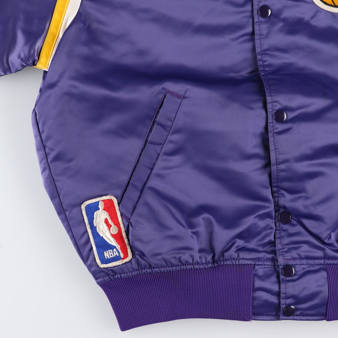 90'S Starter NBA Los Angeles Lakers Padded Nylon Stadium Jacket Made in USA Men's M Size Vintage /eaa454985