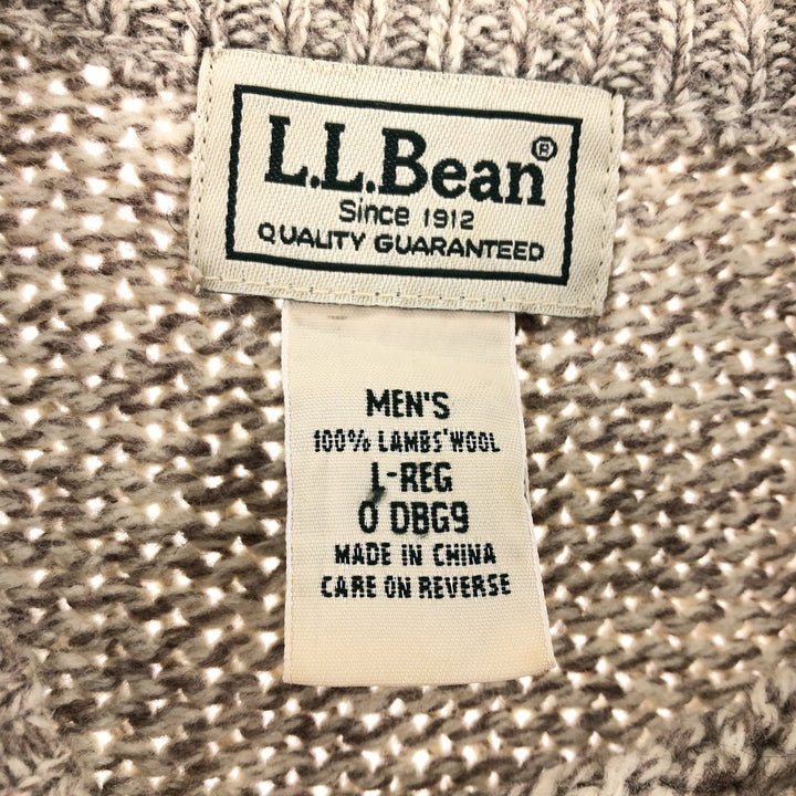 LLBean wool knit sweater, men's size L / eaa455003