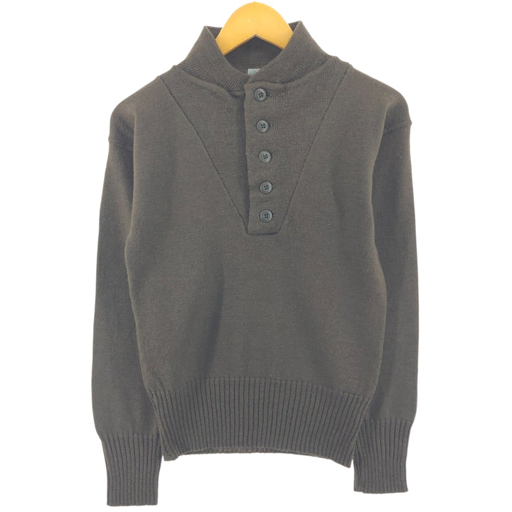 80s~90'S US Military Jeep Sweater Wool Knit Half Button Sweater Made in USA Men's M Size Vintage /eaa455029