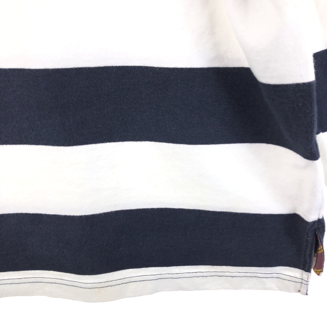 Tommy Hilfiger Back Print Button Down Long Sleeve Striped Polo Shirt Men's XL /eaa455061