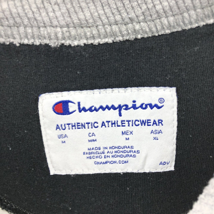 2000'S Champion Authentic Athletics Wear One-Point Logo Sweatshirt, Men's Size Medium cotton gray type Vintage Second Hand
