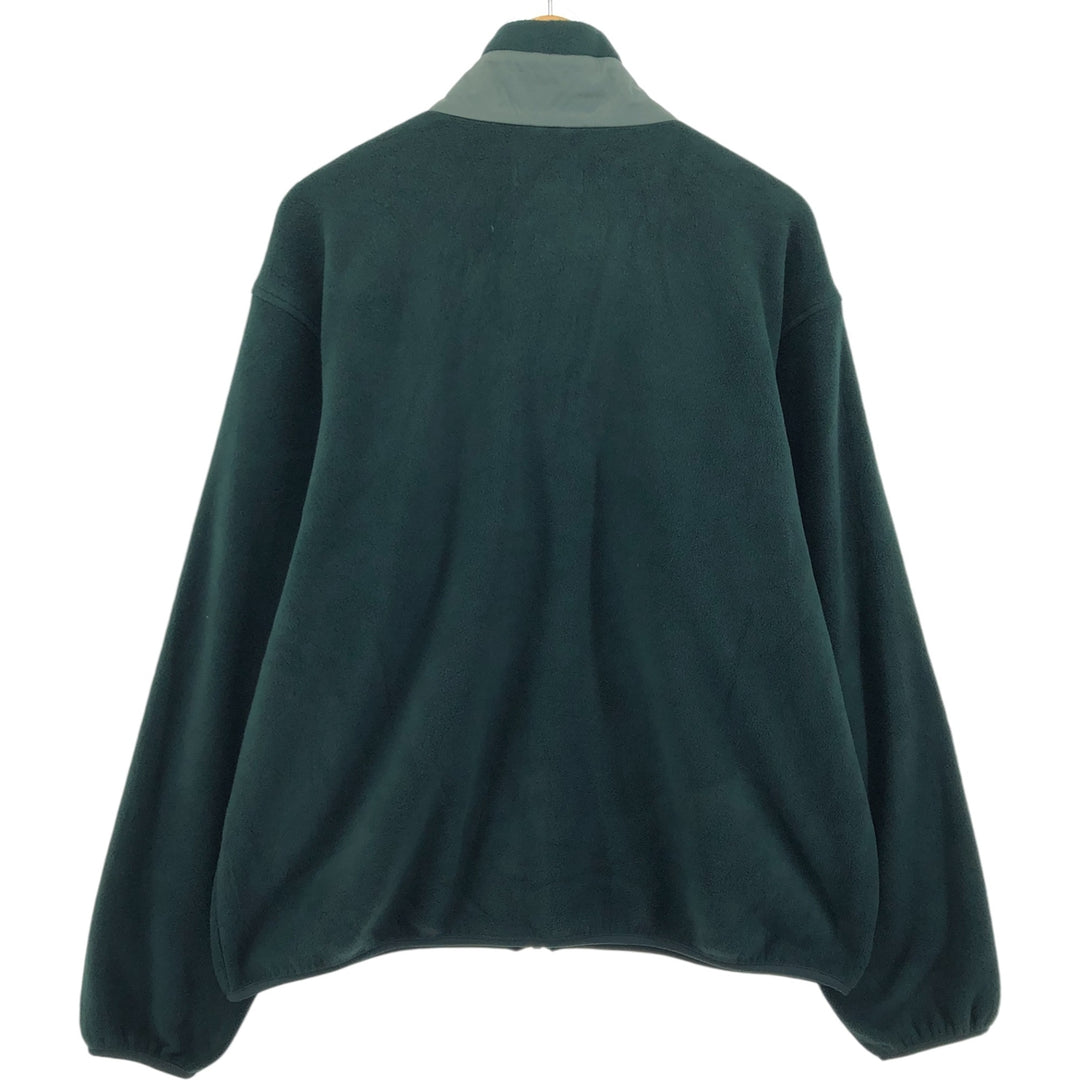 Vintage 90'S Lands' End fleece jacket, made in the USA, men's size XL polyester green type Vintage Second Hand