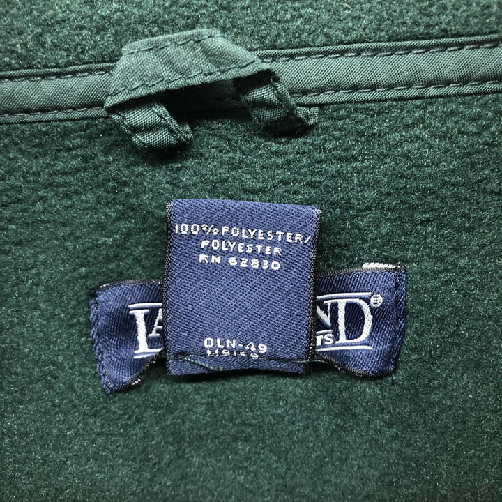 Vintage 90'S Lands' End fleece jacket, made in the USA, men's size XL polyester green type Vintage Second Hand
